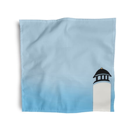 Simply Daisy 18" x 18" White Safe Harbor (navy one) Napkins, Set of 4