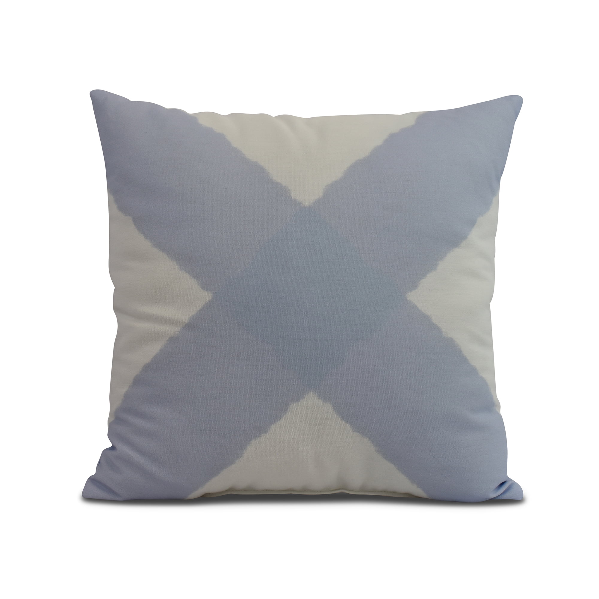 Simply Daisy, 18" x 18" X Marks the Spot, Geometric Print Outdoor Pillow, Blue