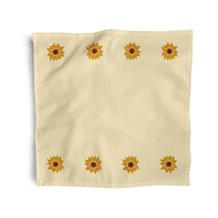 Simply Daisy 18" x 18" Yellow El Girasol Feliz Napkins, Set of 4