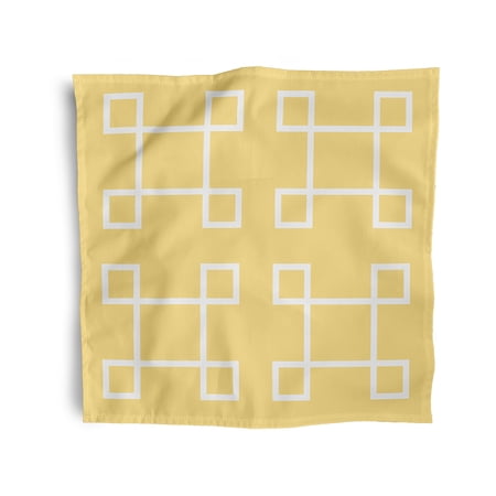 Simply Daisy 18" x 18" Yellow Geometric Napkins, Set of 4