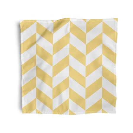 Simply Daisy 18" x 18" Yellow Geometric Napkins, Set of 4
