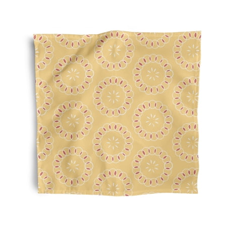 Simply Daisy 18" x 18" Yellow Happiness Is Floral Napkins, Set of 4