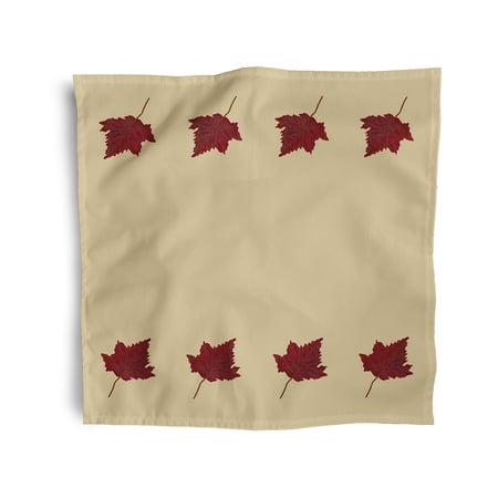 Simply Daisy 18" x 18" Yellow Li'l Leaf Napkins, Set of 4