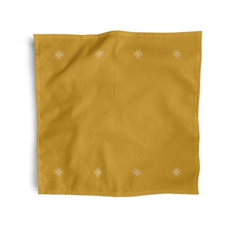 Simply Daisy 18" x 18" Yellow Web Art Napkins, Set of 4