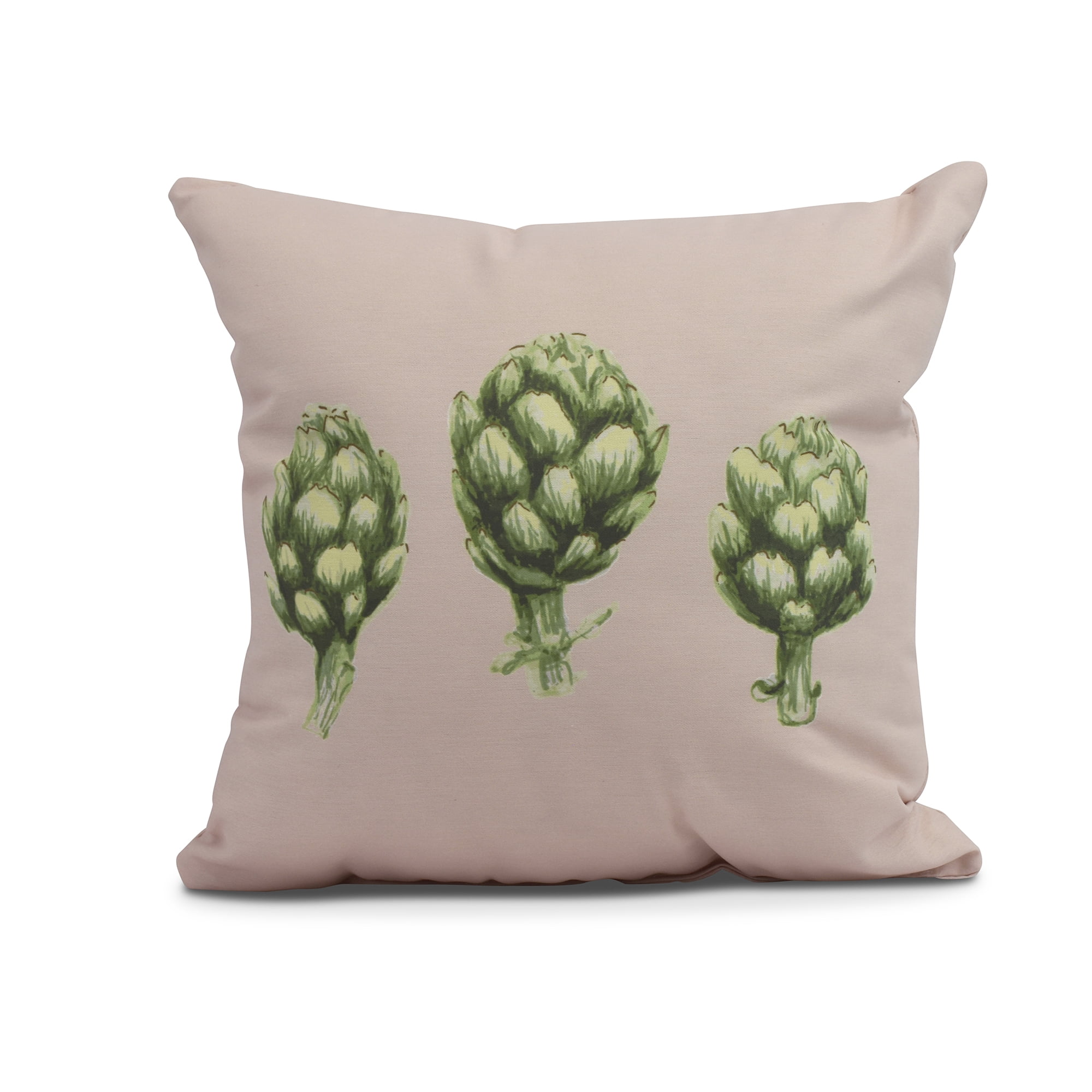 Simply Daisy, 18 x 18 inch,Artichoke Decorative Pillow,Pale Pink