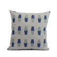 thumbnail image 1 of Simply Daisy, 18 x 18 inch, Bowling Pins, Geometric Print Pillow, Blue, 1 of 2