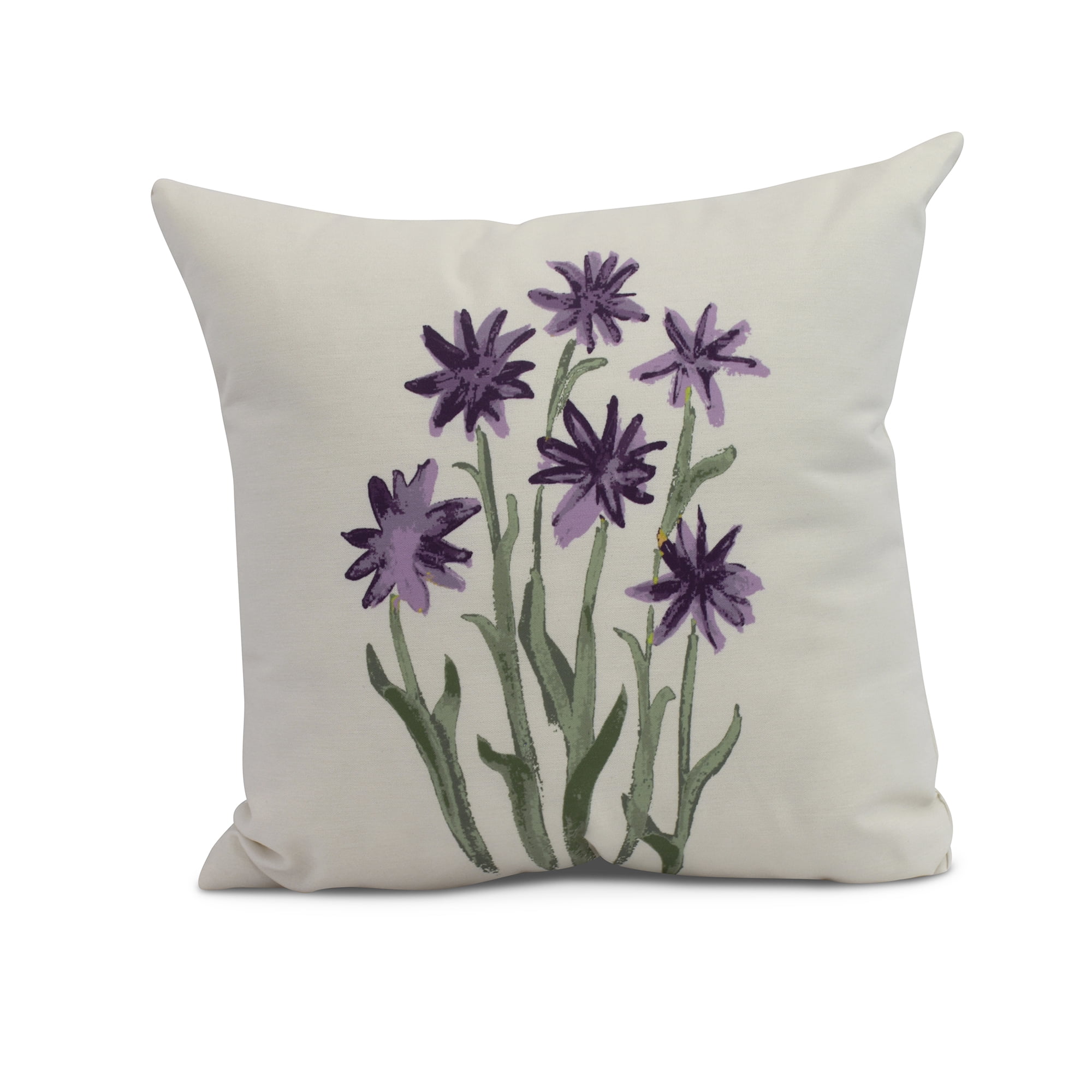 Simply Daisy, 18 x 18 inch,Daffodils Decorative Pillow,Purple