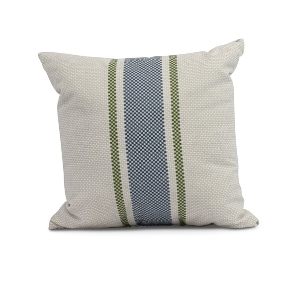Simply Daisy, 18 x 18 inch,Grain Sack Decorative Pillow,Navy Blue