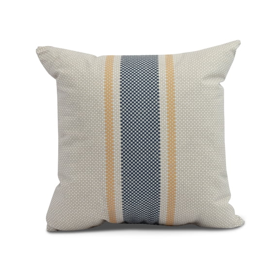 Simply Daisy, 18 x 18 inch,Grain Sack Decorative Pillow,Yellow