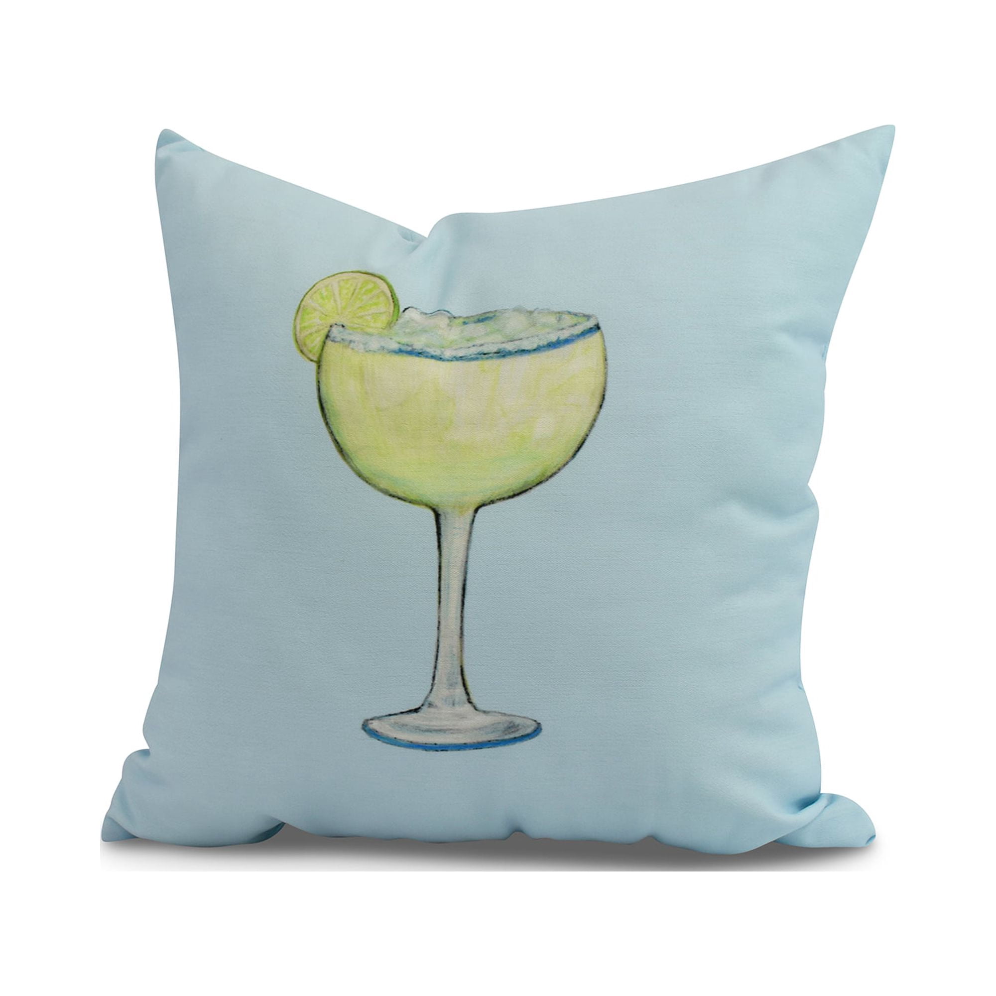 Simply Daisy, 18 x 18 inch, Margarita Plain Geometric Print Pillow, Pale Blue