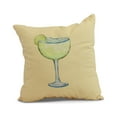 thumbnail image 1 of Simply Daisy, 18 x 18 inch, Margarita Plain Geometric Print Pillow, Yellow, 1 of 2