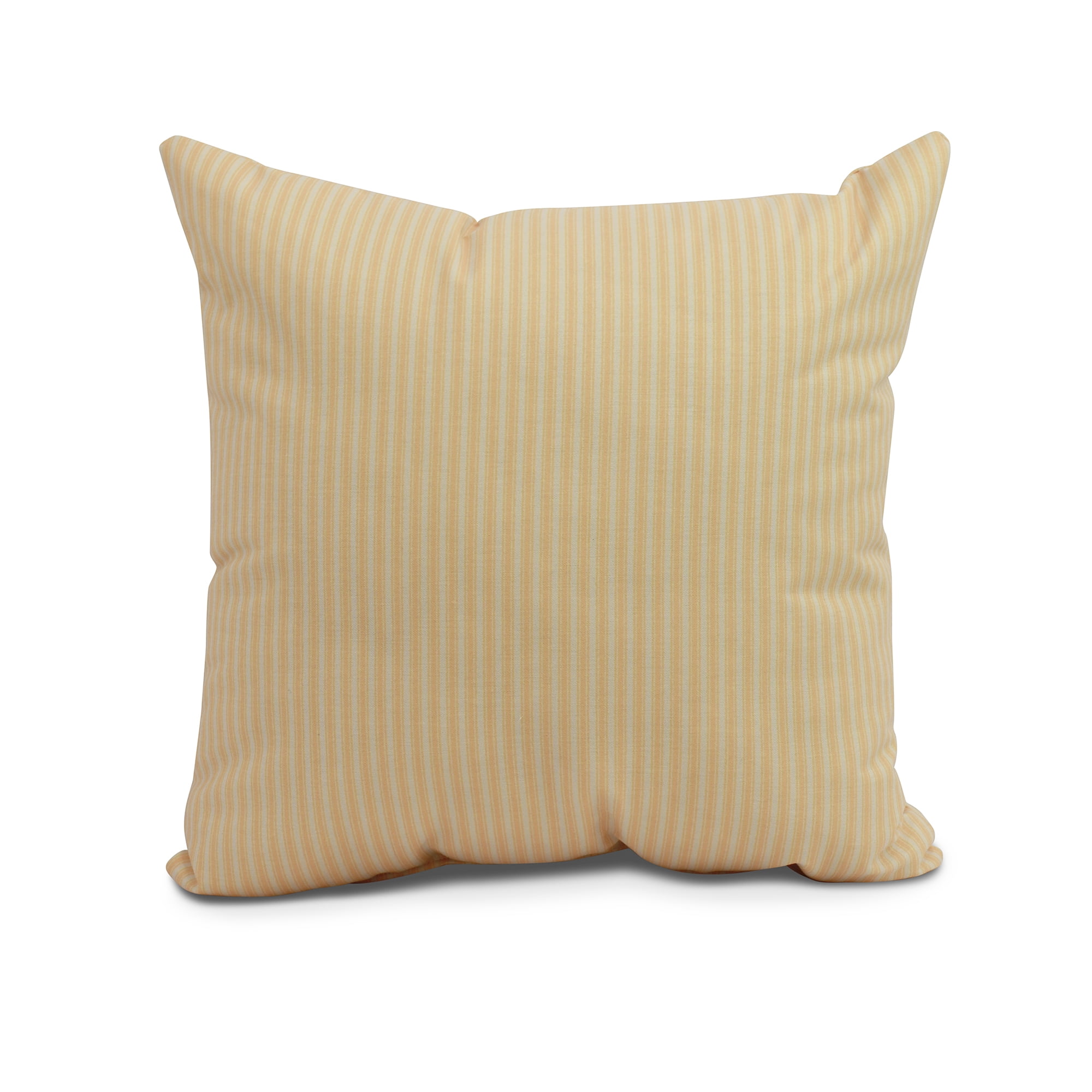 Simply Daisy, 18 x 18 inch,Ticking Stripe Decorative Pillow,Yellow