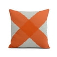 thumbnail image 1 of Simply Daisy, 18 x 18 inch, X Marks the Spot, Geometric Print Pillow, Orange, 1 of 2