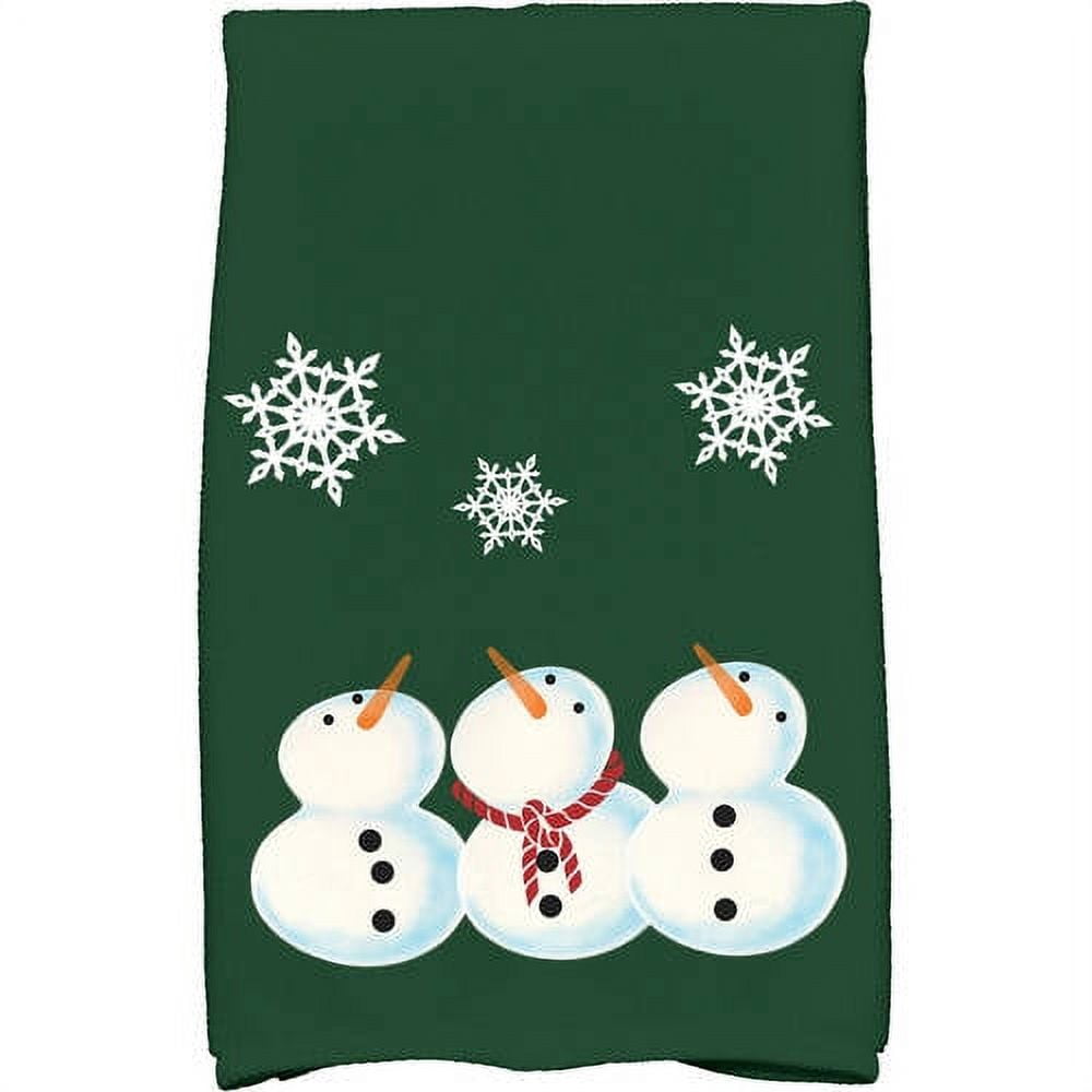 Simply Daisy 18" x 30" 3 Wise Snowmen Holiday Geometric Print Kitchen Towel