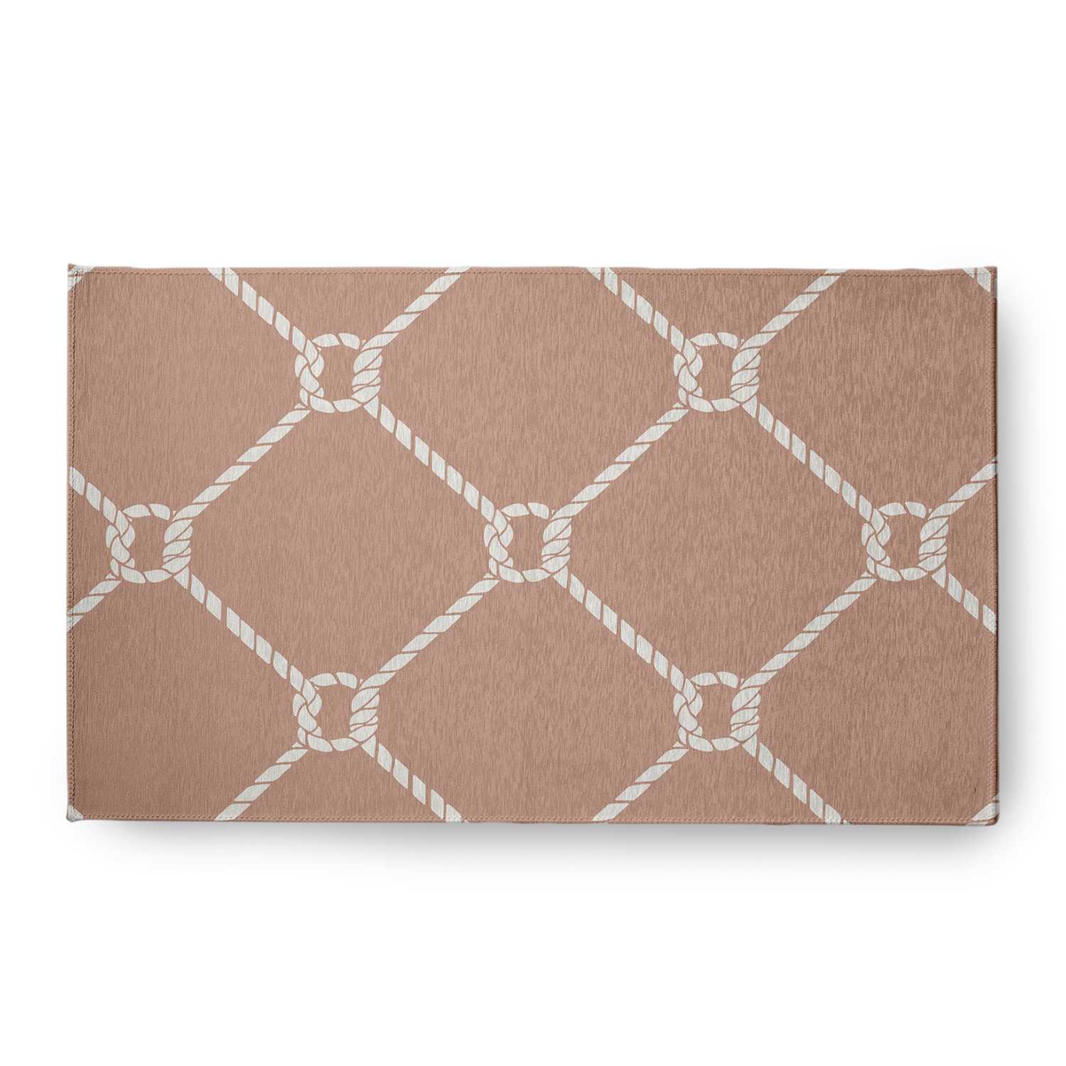 Simply Daisy 18 x 30 Ahoy! Nautical Chenille Rug, Mauve