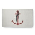 thumbnail image 1 of Simply Daisy 18 x 30 Anchor and Rope Nautical Chenille Rug, Ligonberry Red, 1 of 4