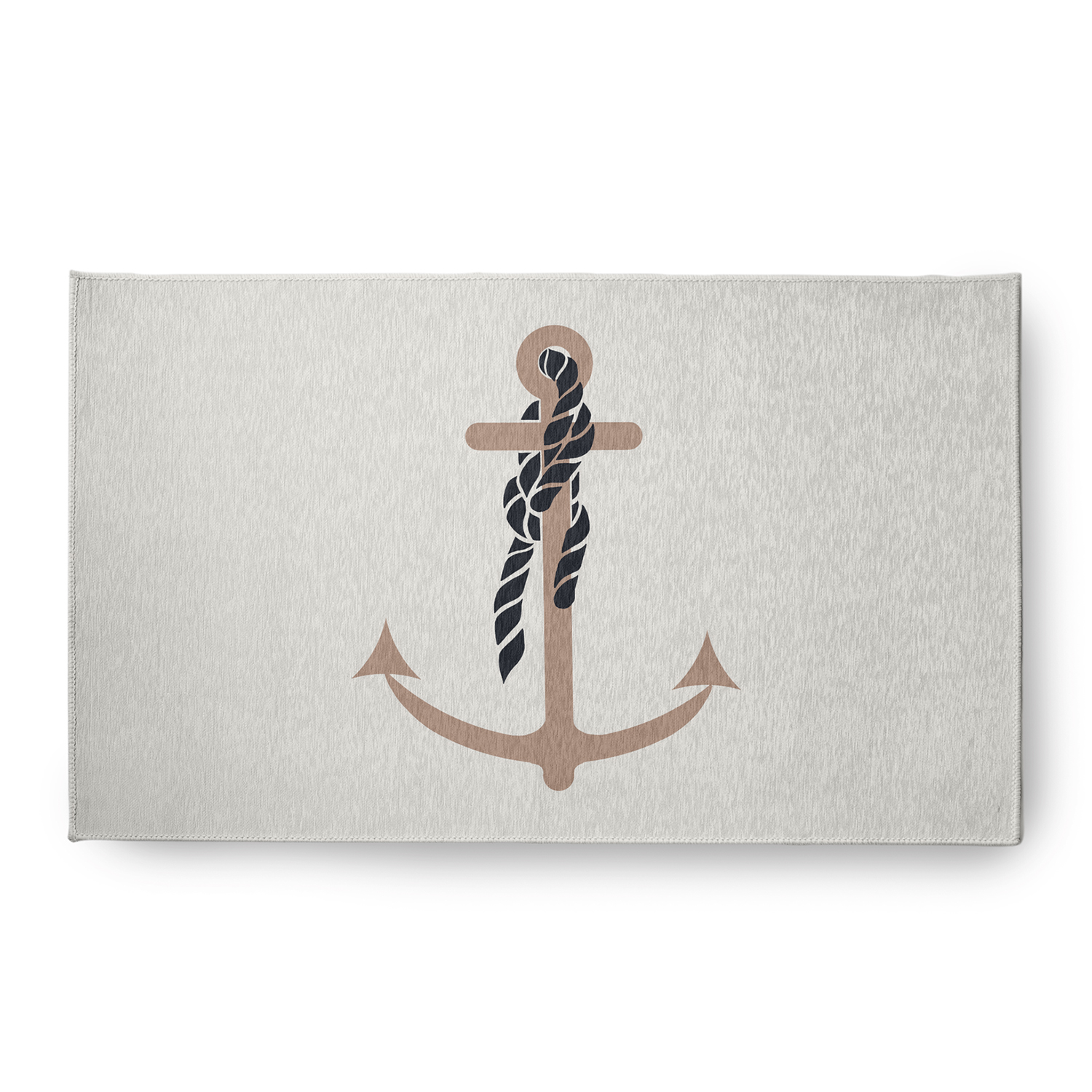 Simply Daisy 18 x 30 Anchor and Rope Nautical Chenille Rug, Mauve