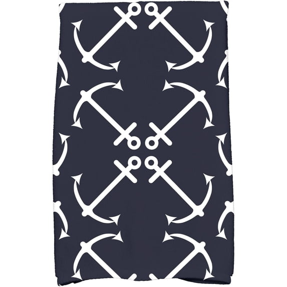 Simply Daisy 18" x 30" Anchor's Up Geometric Print Kitchen Towel