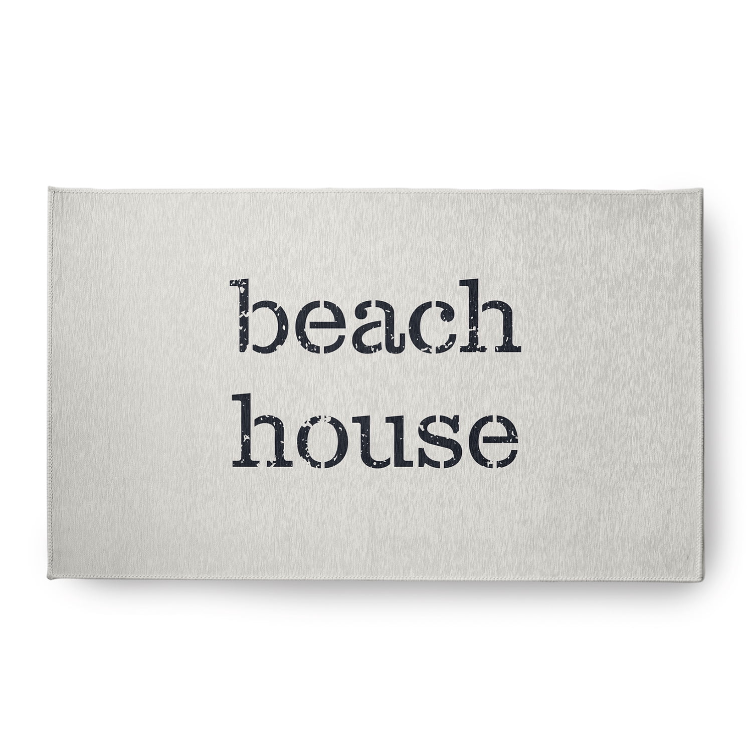 Simply Daisy 18 x 30 Beach House Nautical Chenille Rug, White
