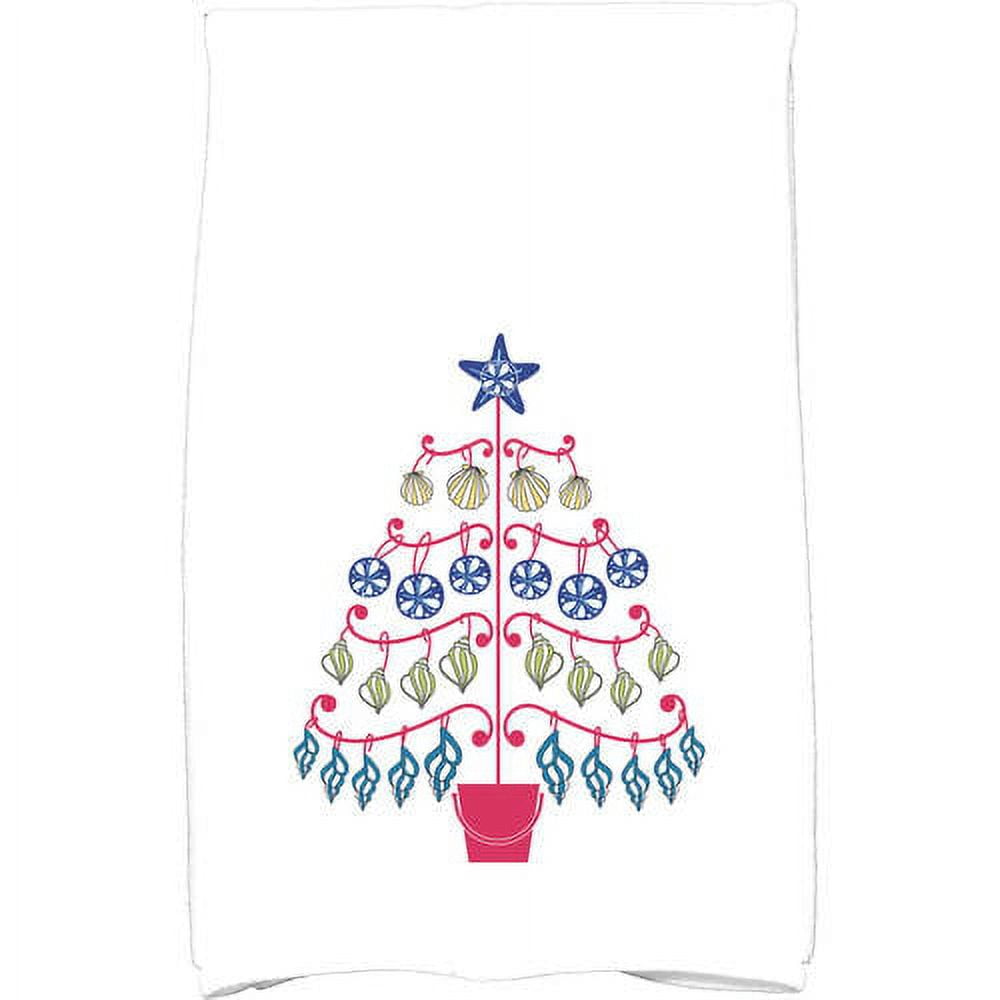 Simply Daisy 18" x 30" Beach Tree Holiday Geometric Print Kitchen Towel