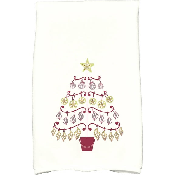 Simply Daisy 18" x 30" Beach Tree Holiday Geometric Print Kitchen Towel