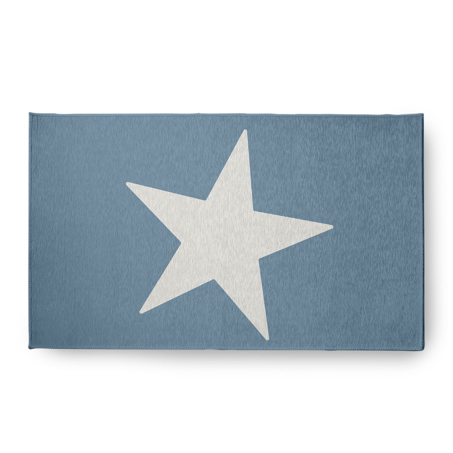 Simply Daisy 18 x 30 Big Star Chenille Rug, Dusty Smoke and White