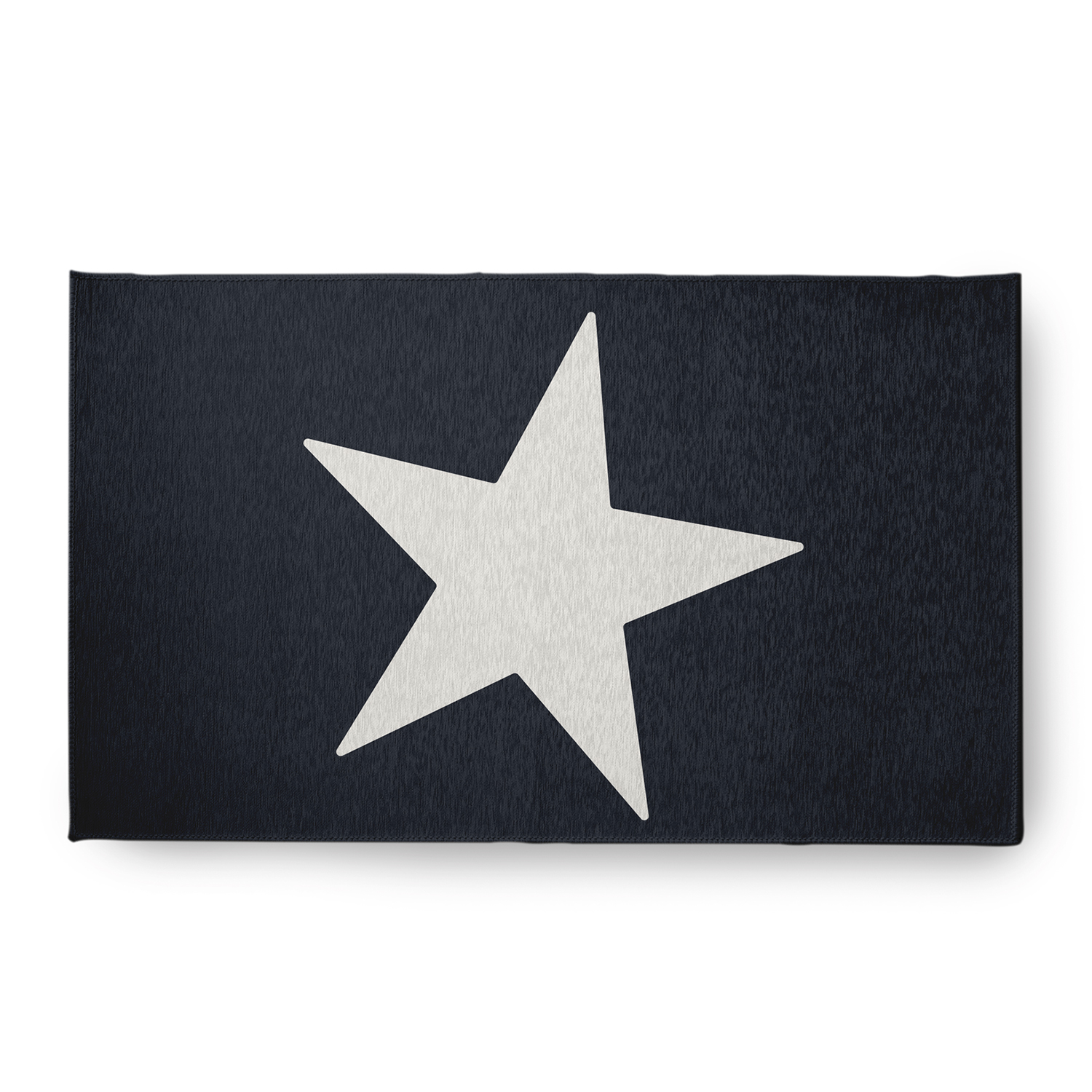 Simply Daisy 18 x 30 Big Star Chenille Rug, Shark Blue and White
