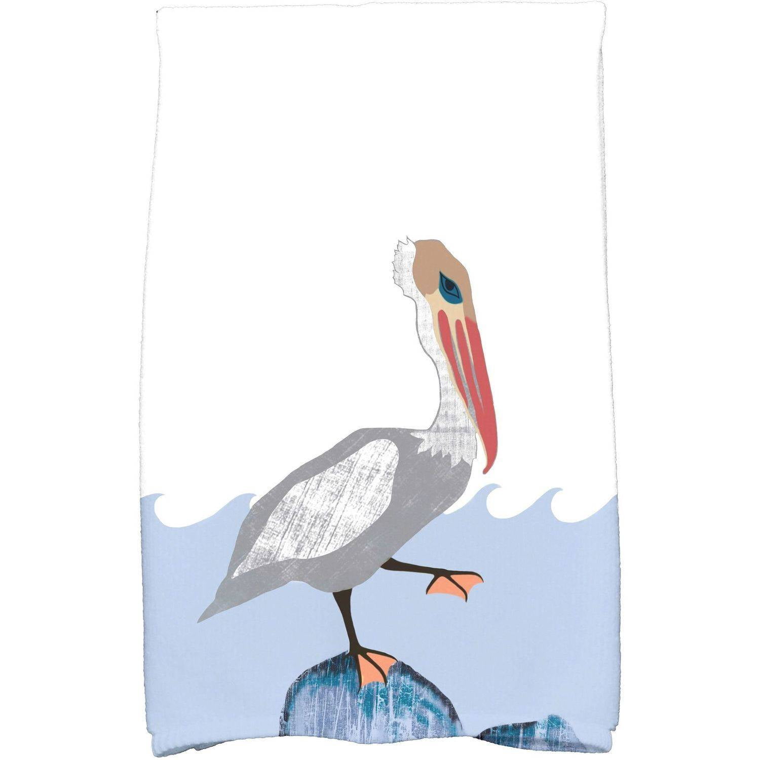 Simply Daisy 18" x 30" Bird Wave Animal Print Kitchen Towel