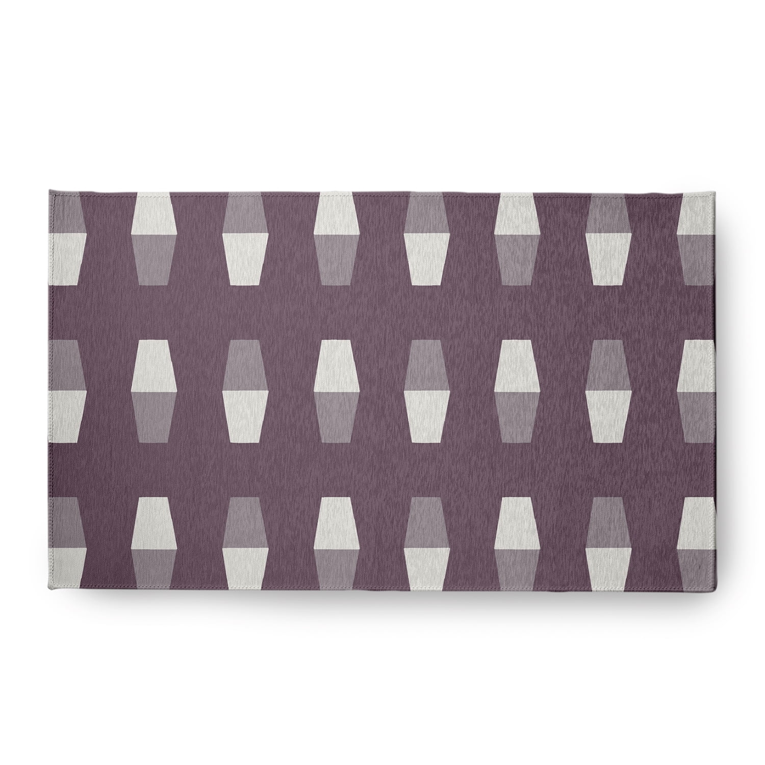 Simply Daisy 18 x 30 Bowling Pins Nautical Chenille Rug, Dusty Purple