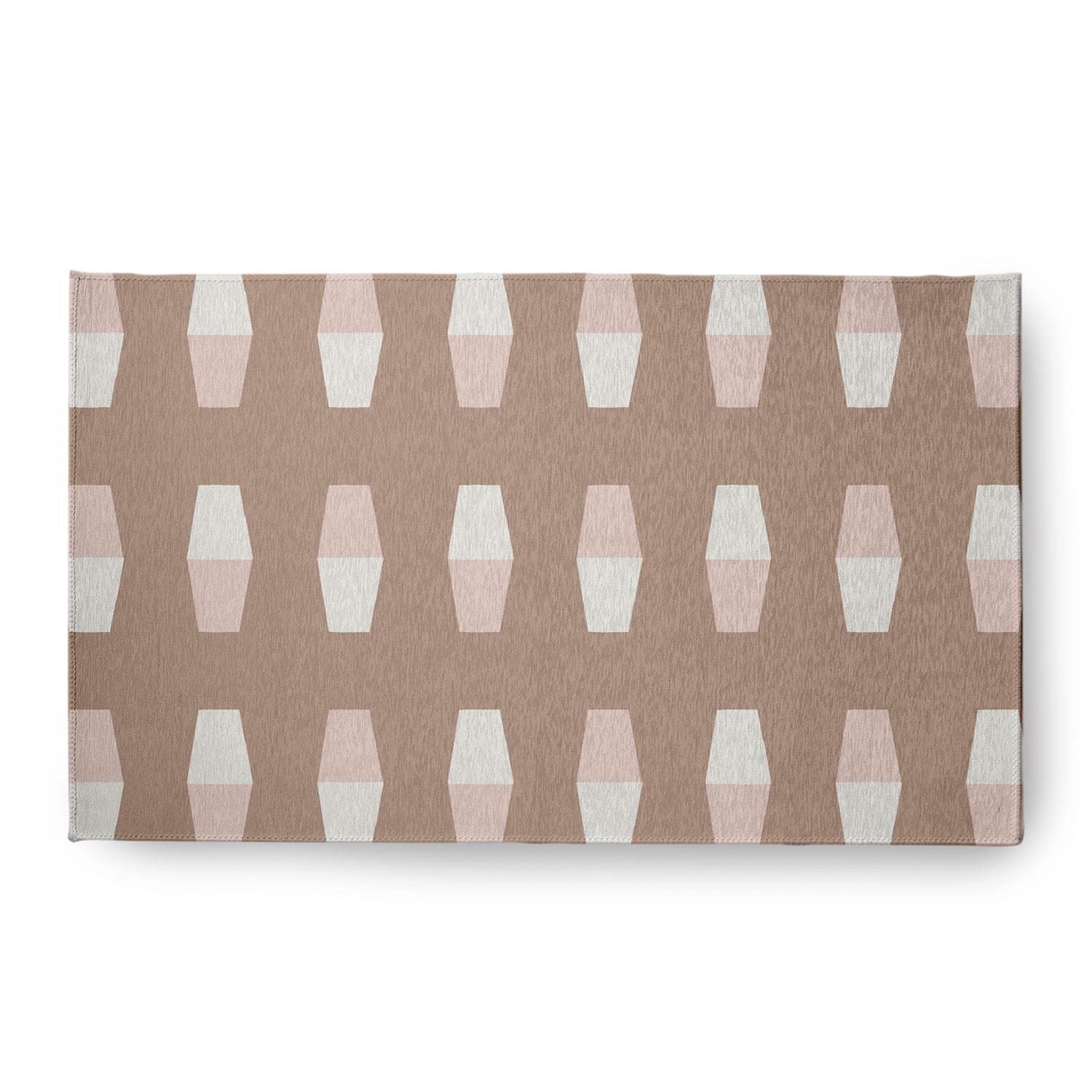 Simply Daisy 18 x 30 Bowling Pins Nautical Chenille Rug, Mauve