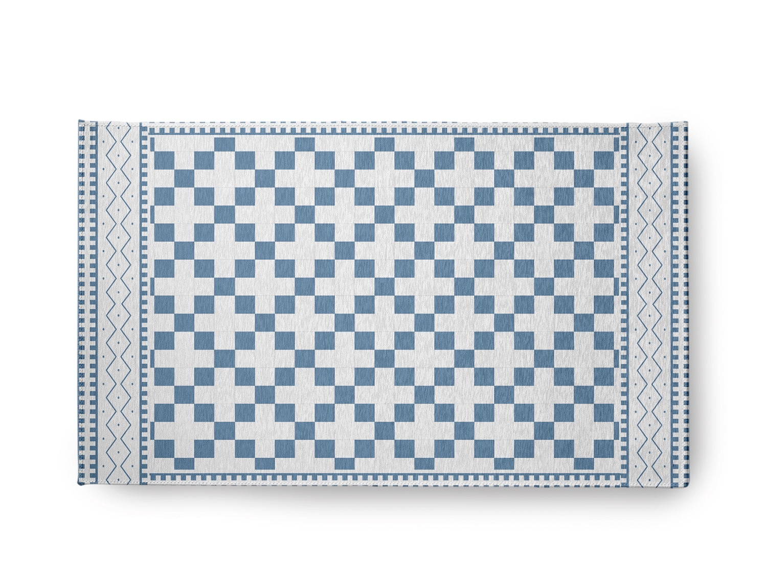 Simply Daisy 18" x 30" Chambray Cross and Squares Rug