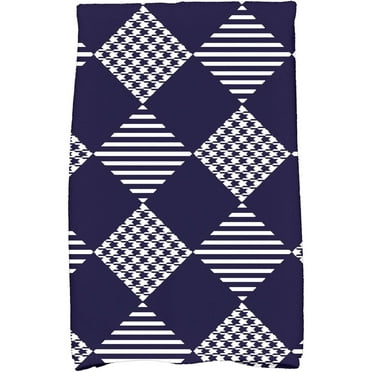 Simply Daisy 18" x 30" Check It Twice Holiday Geometric Print Kitchen Towel