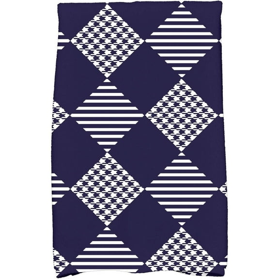 Simply Daisy 18" x 30" Check It Twice Holiday Geometric Print Kitchen Towel