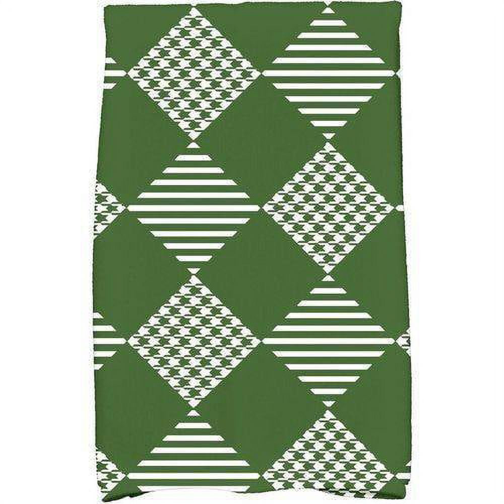 Simply Daisy 18" x 30" Check It Twice Holiday Geometric Print Kitchen Towel