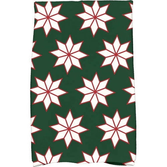 Simply Daisy 18" x 30" Christmas Stars 1 Holiday Geometric Print Kitchen Towel