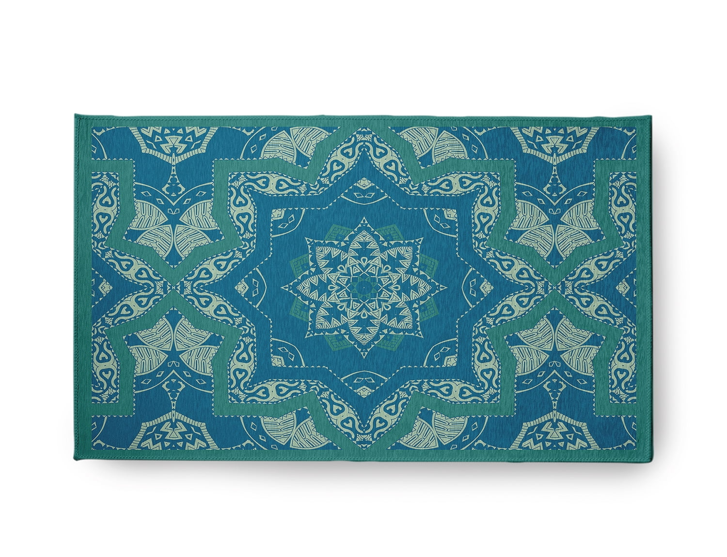 Simply Daisy 18" x 30" Desert Turquoise Shawl Indoor/outdoor Rug