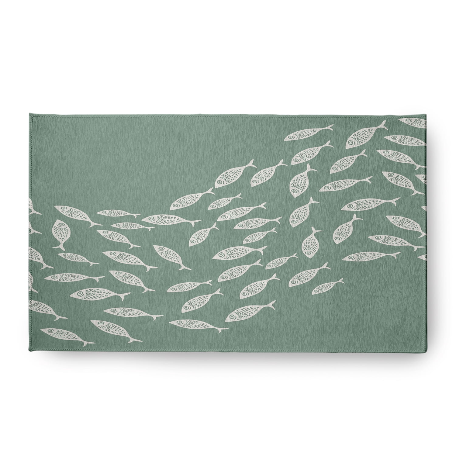 Simply Daisy 18 x 30 Escuela Nautical Chenille Rug, Sage