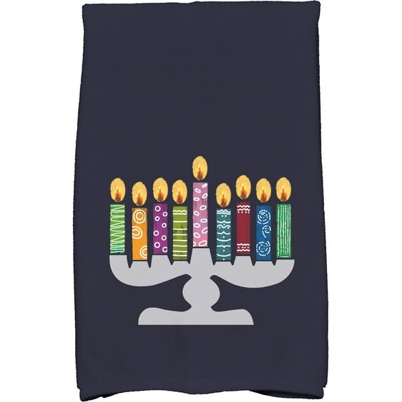 Simply Daisy 18" x 30" Festival of Lights Holiday Geometric Print Kitchen Towel