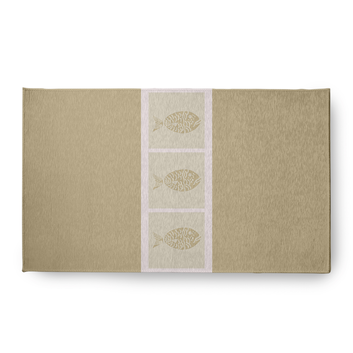 Simply Daisy 18 x 30 Fish Chips Nautical Chenille Rug, Taupe