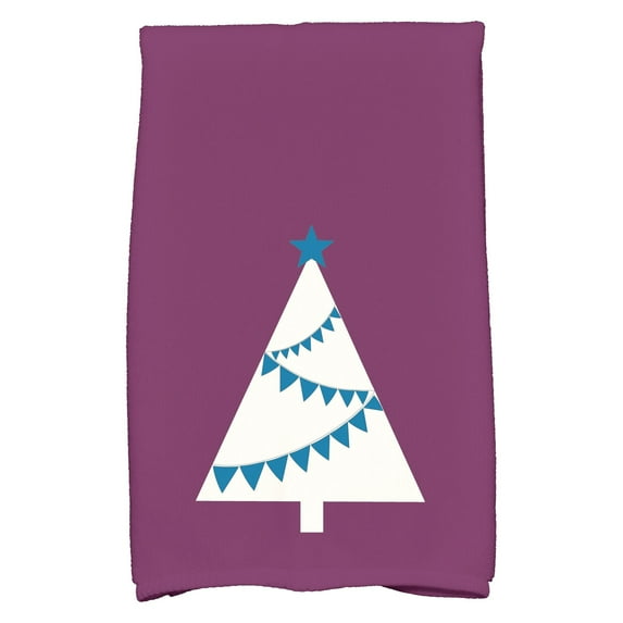 Simply Daisy 18" x 30" Garland Tree Holiday Geometric Print Kitchen Towel