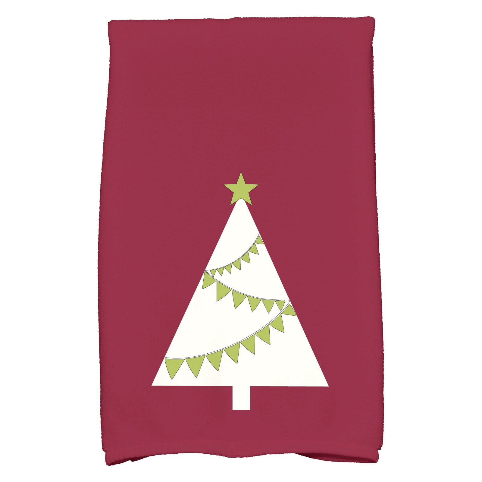 Simply Daisy 18" x 30" Garland Tree Holiday Geometric Print Kitchen Towel