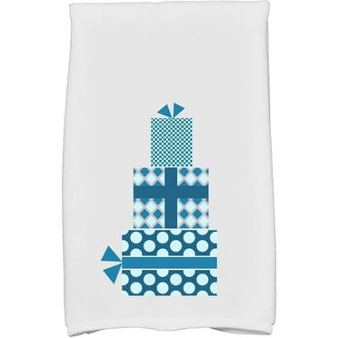 Simply Daisy 18" x 30" Gift Wrapped Holiday Geometric Print Kitchen Towel