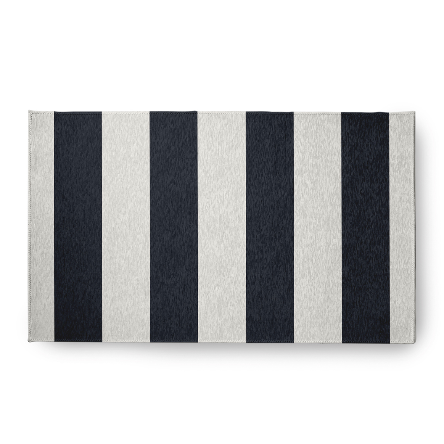 Simply Daisy 18 x 30 Graduated Stripe Chenille Rug, Shark Blue