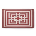 thumbnail image 1 of Simply Daisy 18 x 30 Greek New Key Nautical Chenille Rug, Ligonberry Red, 1 of 4