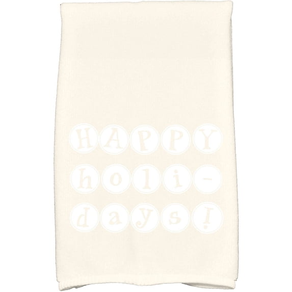 Simply Daisy 18" x 30" Happy Holidays Holiday Word Print Kitchen Towel
