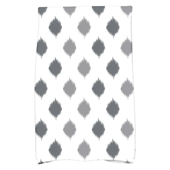 Simply Daisy 18" x 30" Ikat Dot Stripes Geometric Print Hand Towel