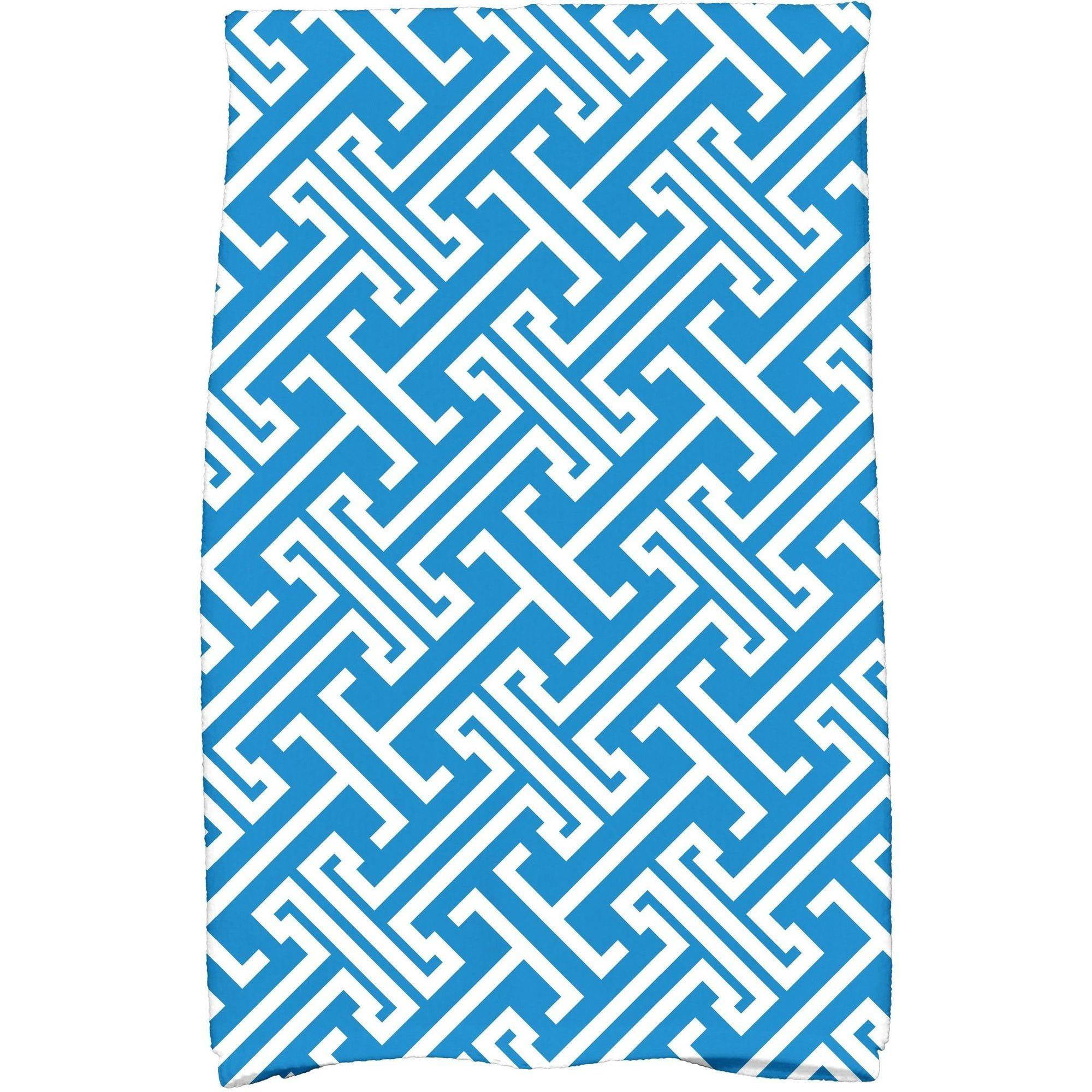 Simply Daisy 18" x 30" Leeward Key Geometric Print Kitchen Towel
