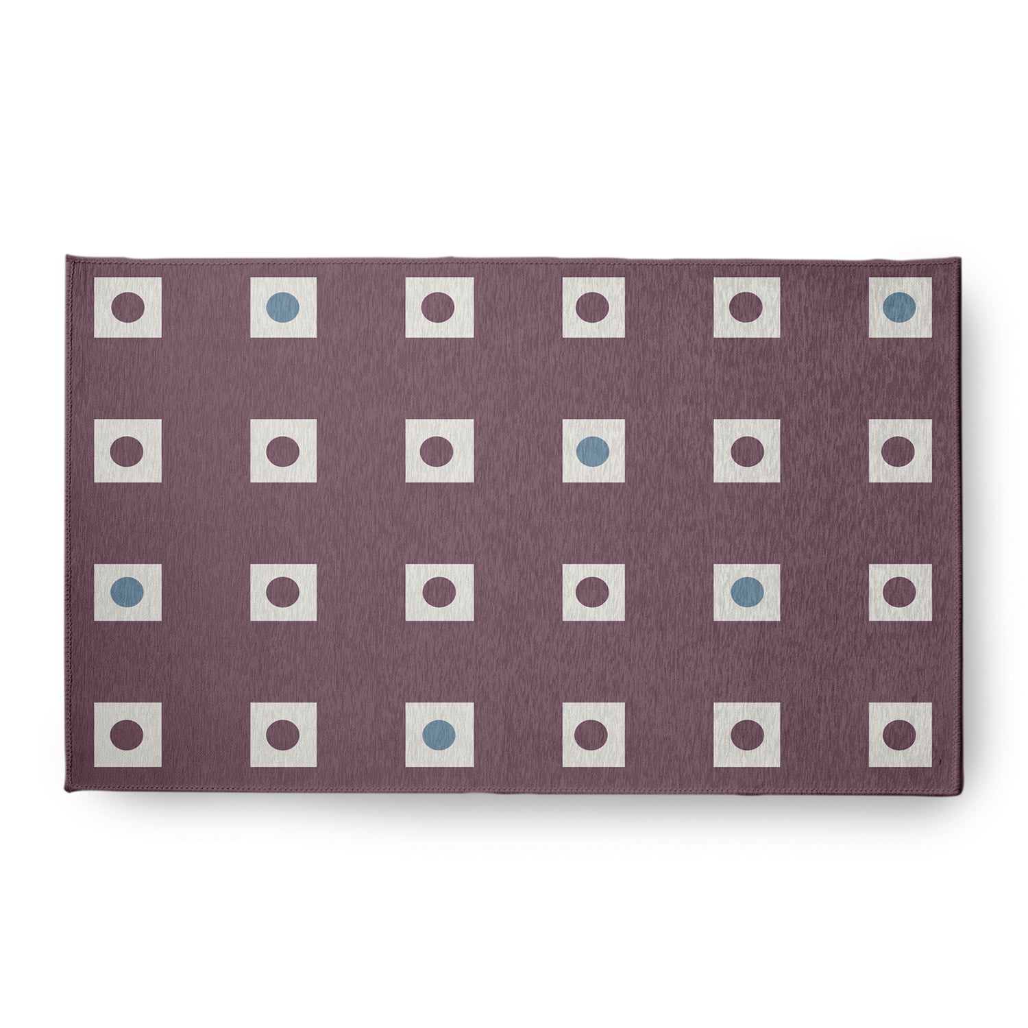 Simply Daisy 18 x 30 Li'l Boxes Chenille Rug, Dusty Purple