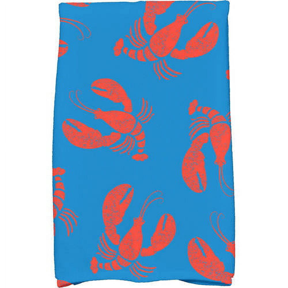 Simply Daisy 18" x 30" Lobster Fest Animal Print Kitchen Towel