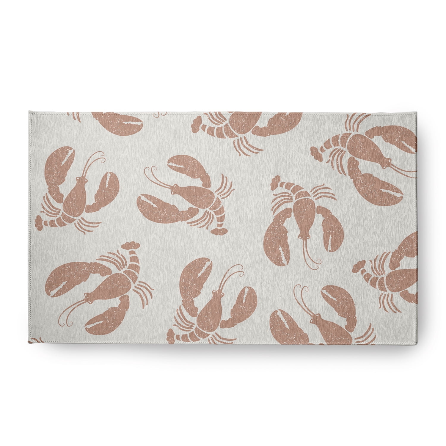 Simply Daisy 18 x 30 Lobster Fest Nautical Chenille Rug, Mauve